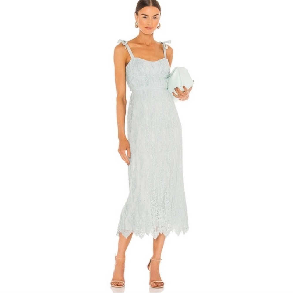JONATHAN SIMKHAI The Bonnie Silk Lace Plisse Dress Mint size 2